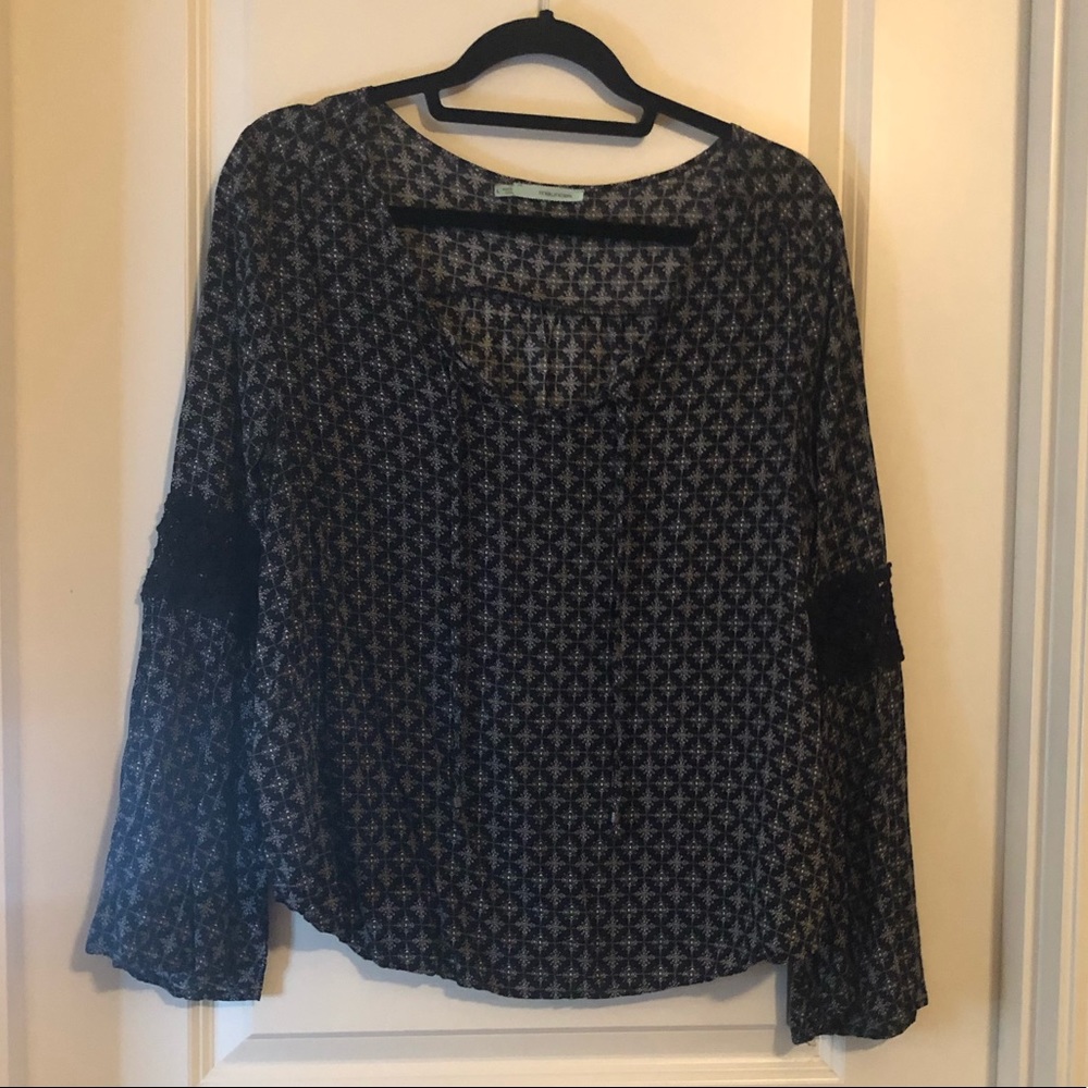 Tassel Blouse Black & White